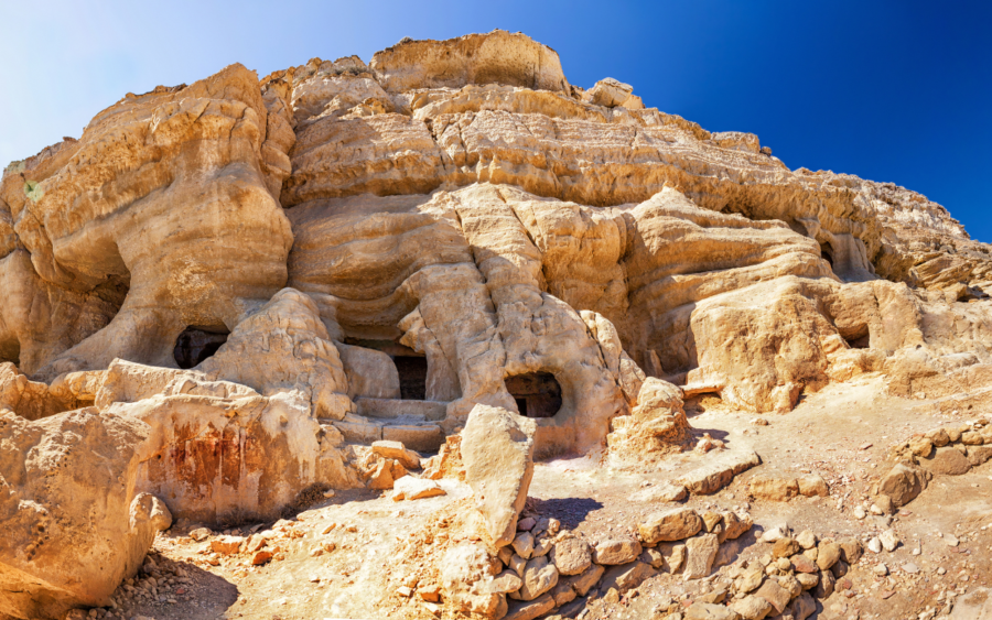 Caves in Matala Hippies Village Crete