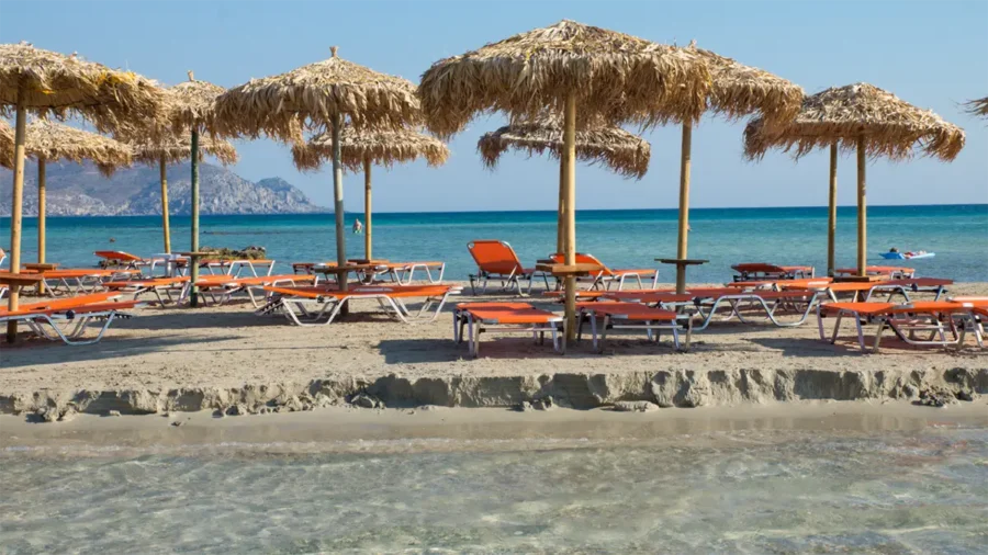 Elafonisi beach umbrellas elafonisi chania tour