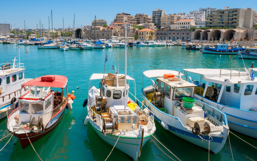 Heraklion Marina of boats