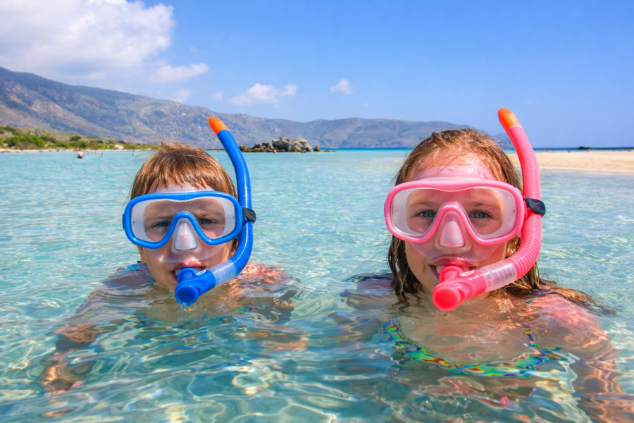 Kids in Elafonisi Beach