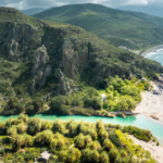 Panoramic View of Preveli & Mountains