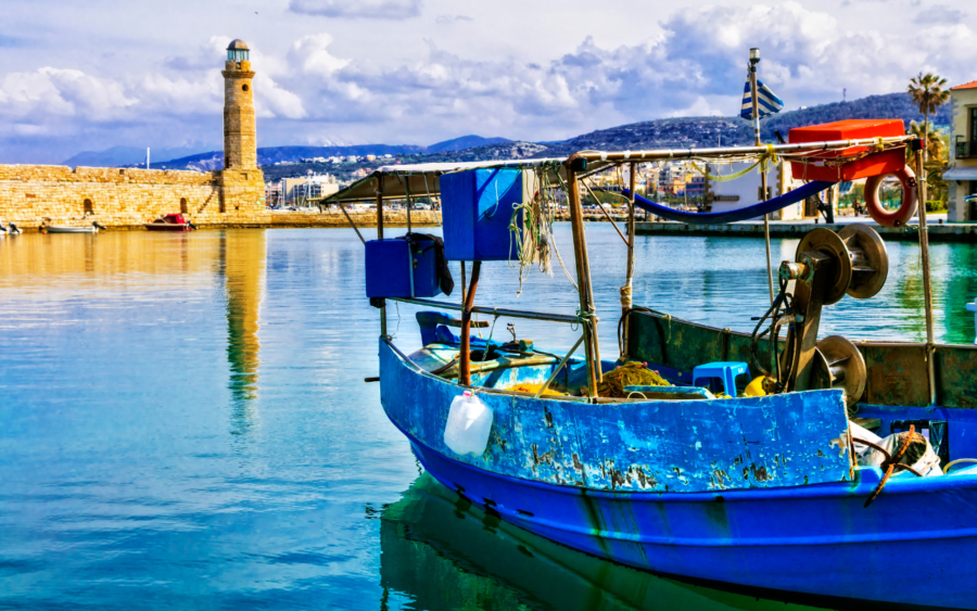 Rethymno Old Port boats