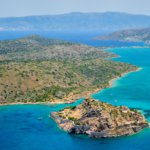 Spinalonga Island panoramic view of bay