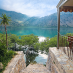 View from taverna in Lake Kournas