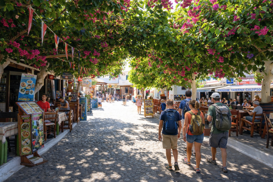 Agia Roumeli with people