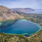 Panoramic photo of Lake Kournas in Crete Safari2