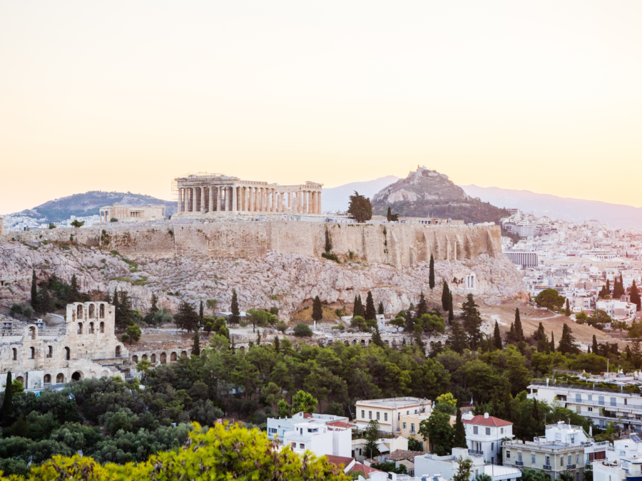 View of Acropolis Hill in Athens