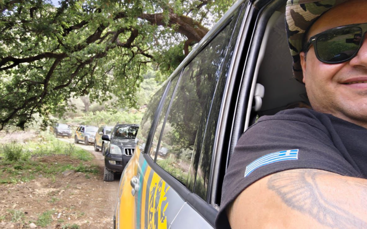 Car view off road route